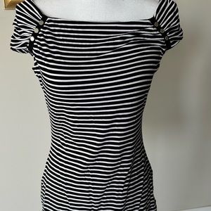 Striped off shoulder summer top